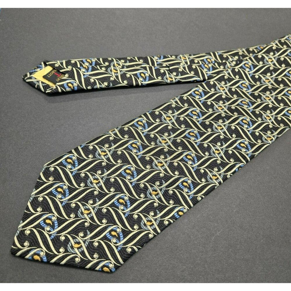 Robert Talbott Nordstrom Best Of Class X-Long Silk Tie 64x3.75 Black Gold Blue
